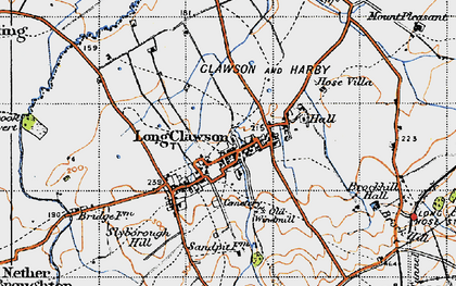 Old map of Long Clawson in 1946