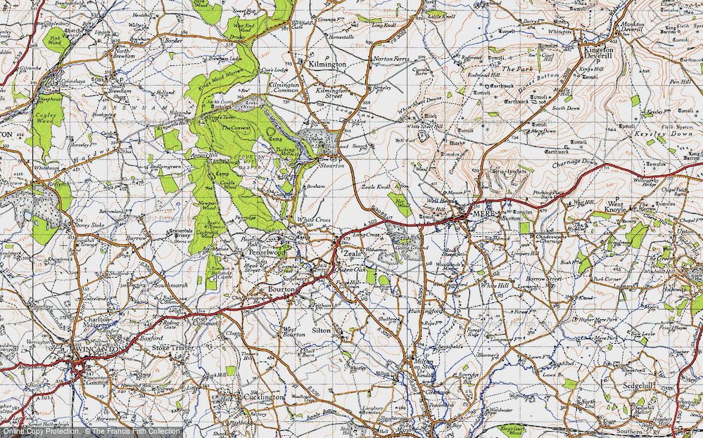Old Map of Long Cross, 1945 in 1945