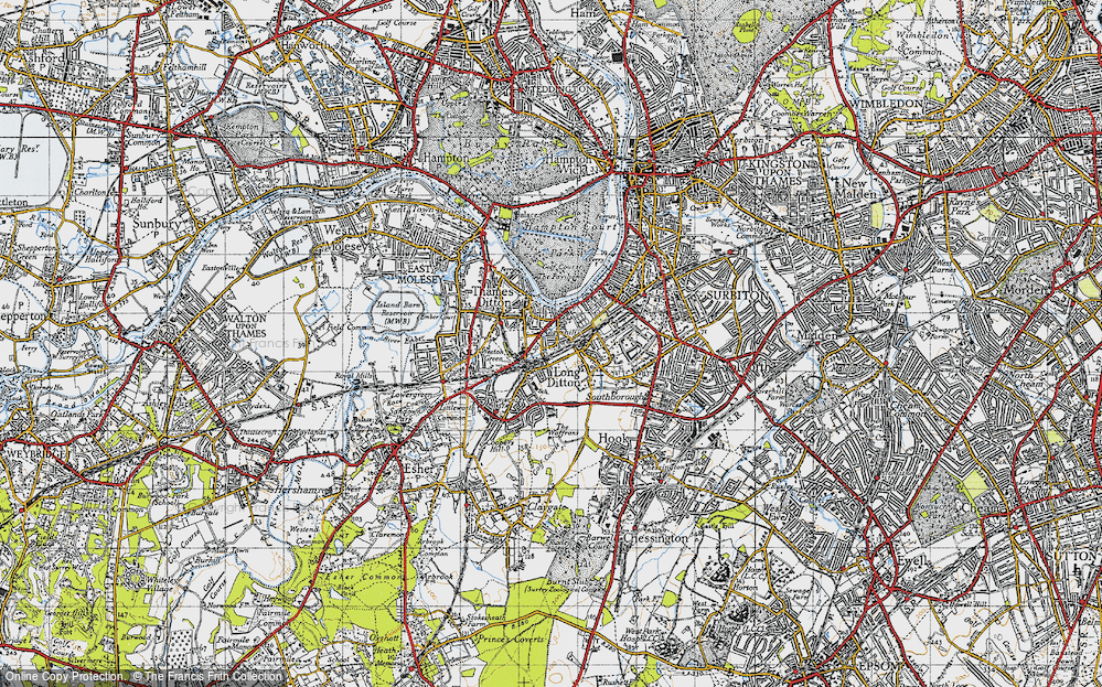 Old Map of Long Ditton, 1945 in 1945