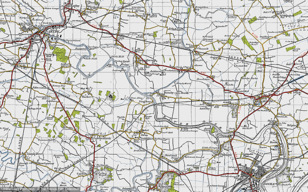 Old Map of Long Drax, 1947 in 1947