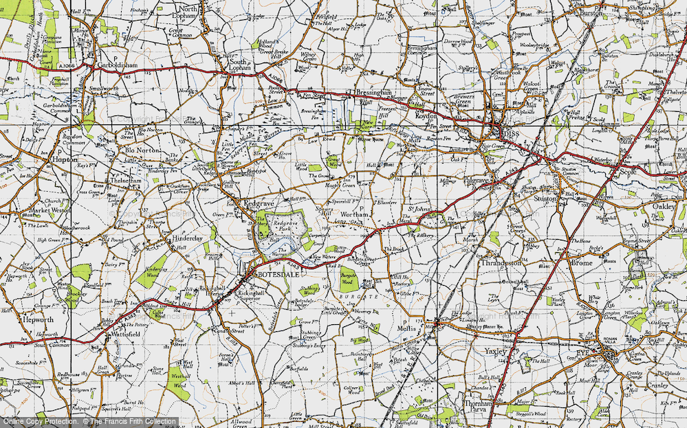 Old Map of Long Green, 1946 in 1946