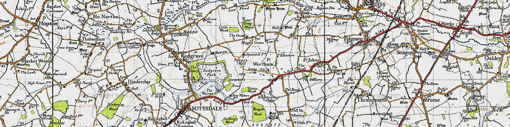 Old map of Long Green in 1946