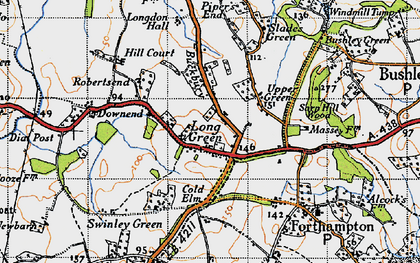 Old map of Long Green in 1947