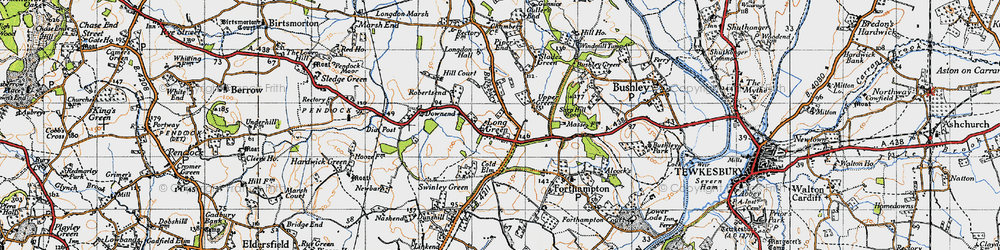 Old map of Long Green in 1947