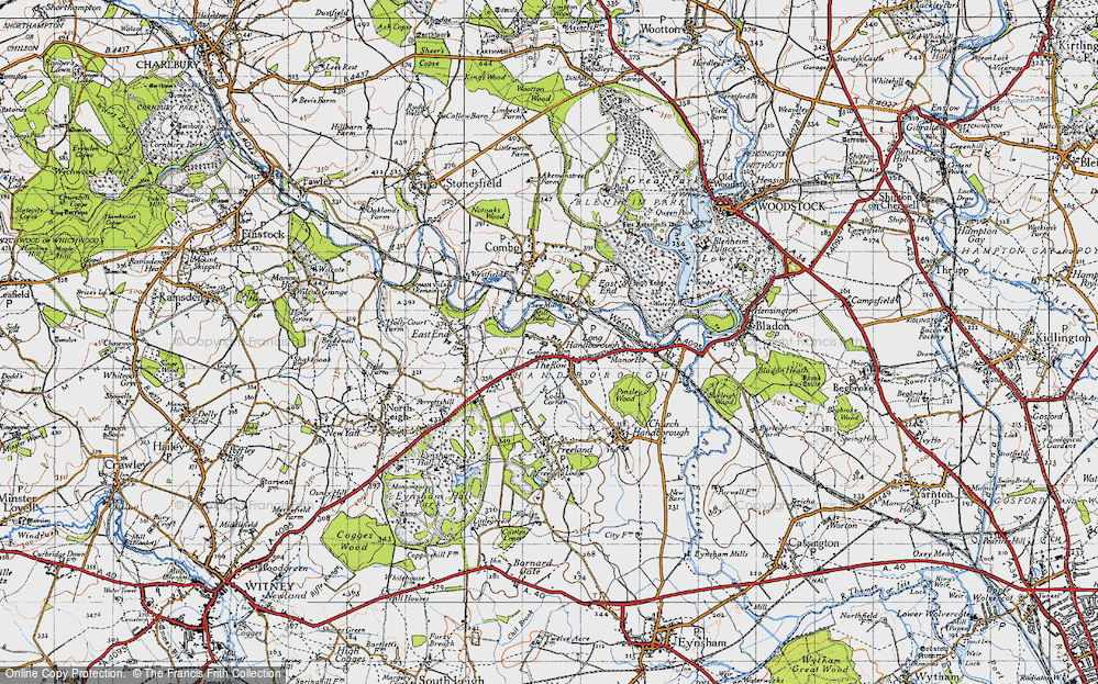 Old Map of Long Hanborough, 1946 in 1946