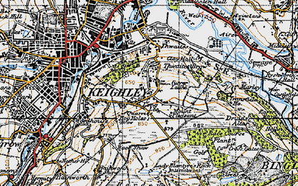 Old map of Long Lee in 1947