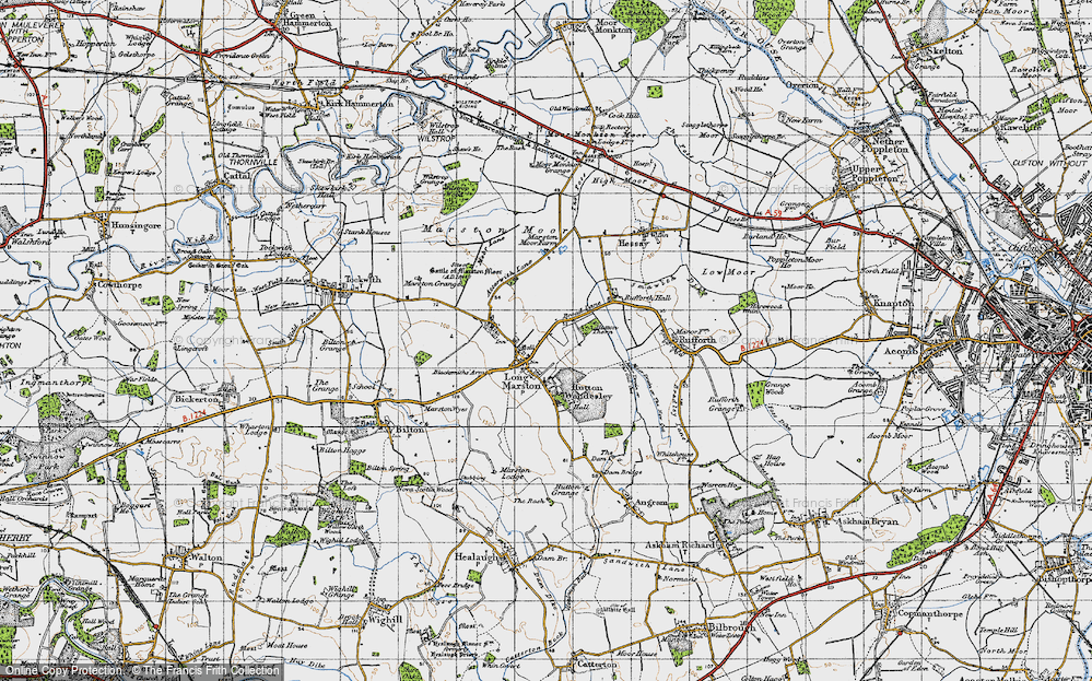 Old Map of Long Marston, 1947 in 1947