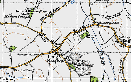 Old map of Long Marston in 1947