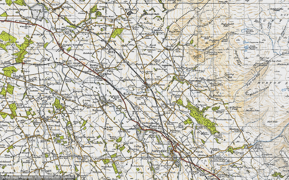 Old Map of Long Marton, 1947 in 1947