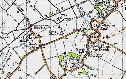 Old map of Long Meadow in 1946