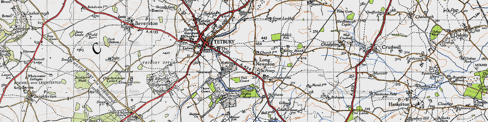 Old map of Addy's Firs in 1946