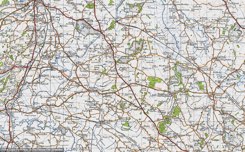 Old Map of Long Oak, 1947 in 1947