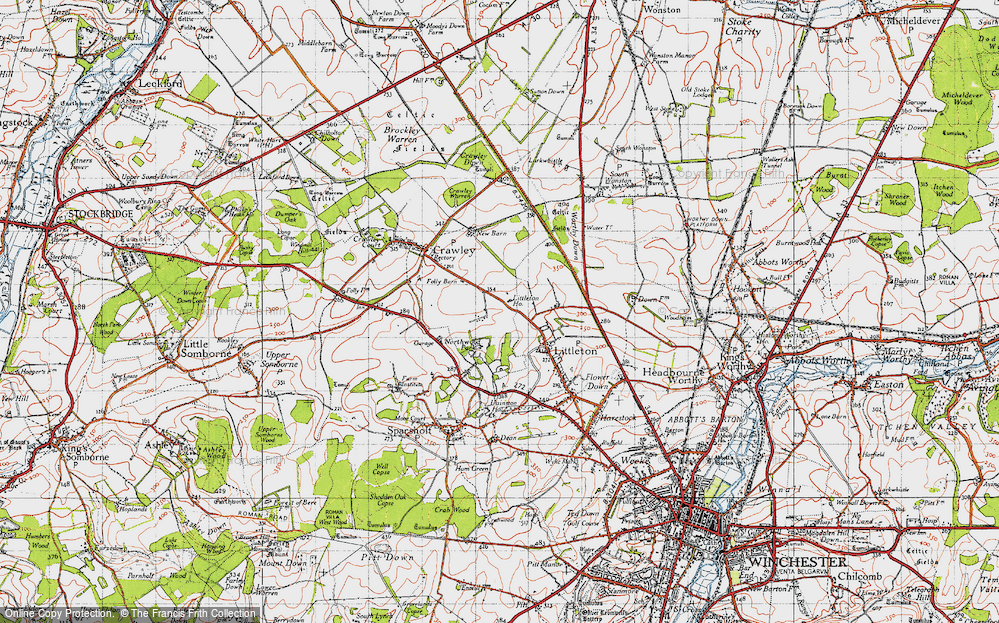 Old Map of Long Park, 1945 in 1945