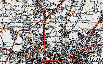 Old map of Long Sight in 1947