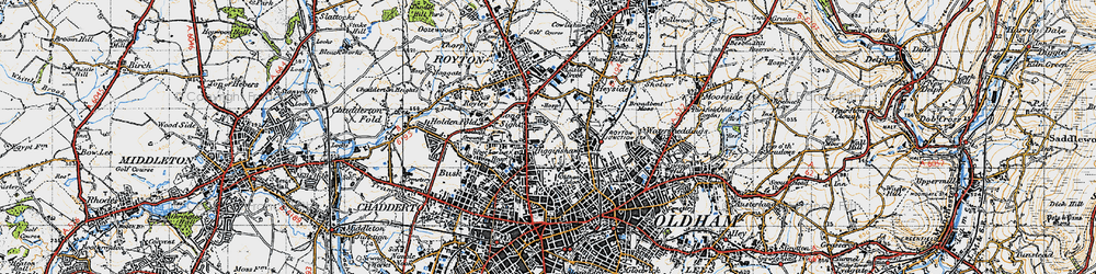 Old map of Long Sight in 1947