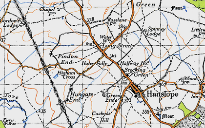 Old map of Long Street in 1946