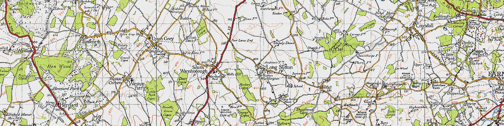 Old map of Long Sutton in 1940