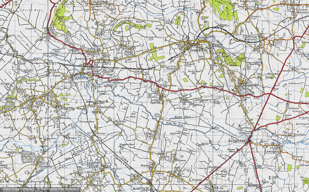 Old Map of Long Sutton, 1945 in 1945