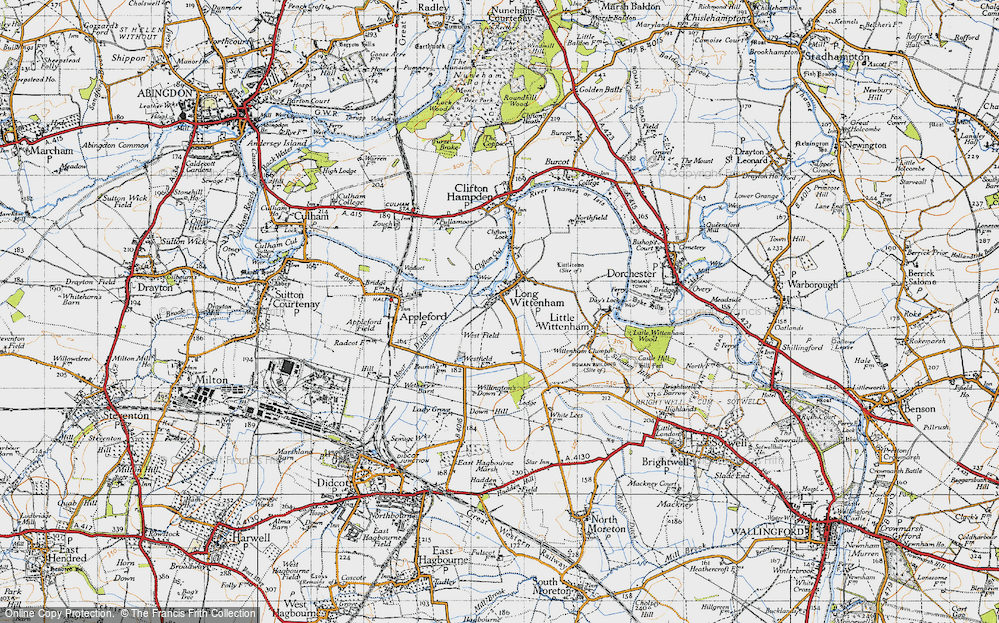 Old Map of Long Wittenham, 1947 in 1947