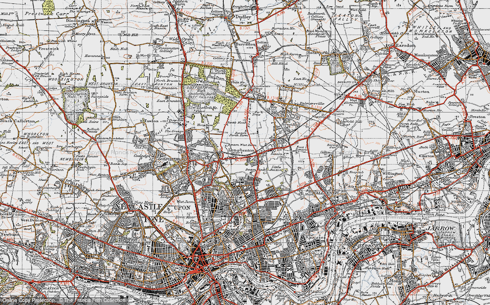 Old Map of Longbenton, 1947 in 1947