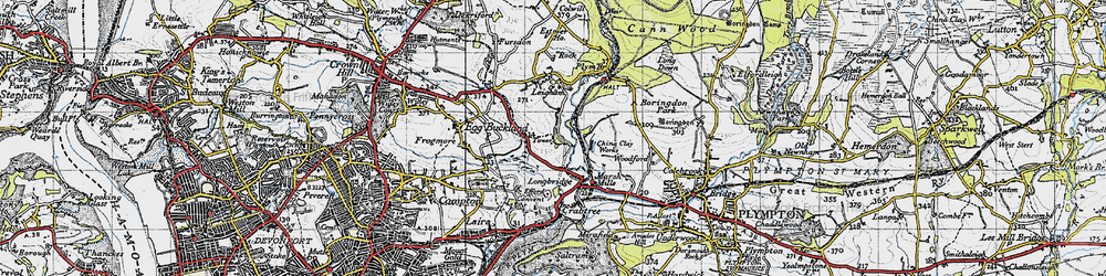 Old map of Longbridge in 1946