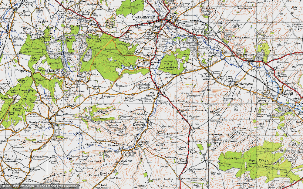 Old Map of Longbridge Deverill, 1946 in 1946