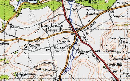 Old map of Longbridge Deverill in 1946