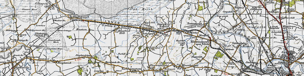 Old map of Longburgh in 1947