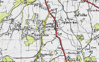 Old map of Longburton in 1945