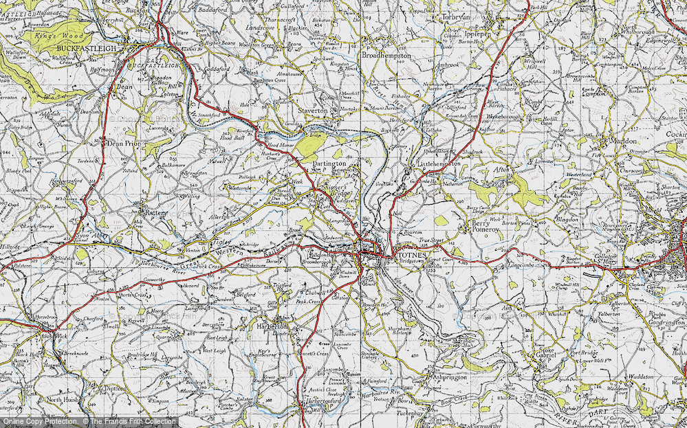 Old Map of Longcause, 1946 in 1946