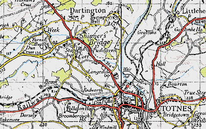 Old map of Longcause in 1946
