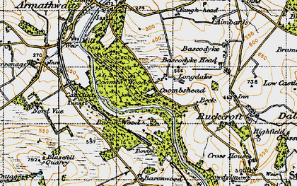 Old map of Longdales in 1947