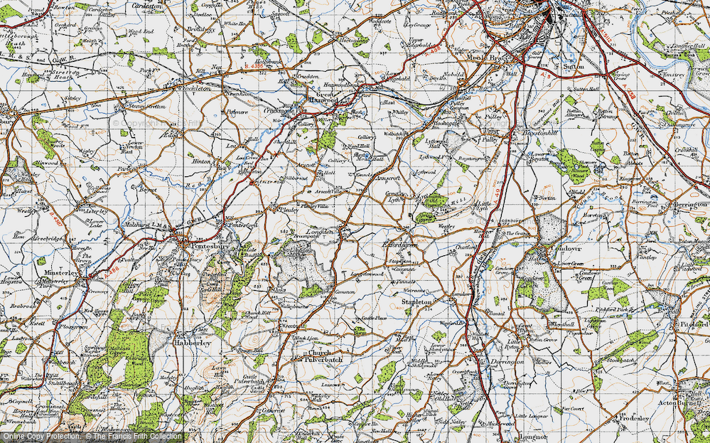 Old Map of Longden, 1947 in 1947