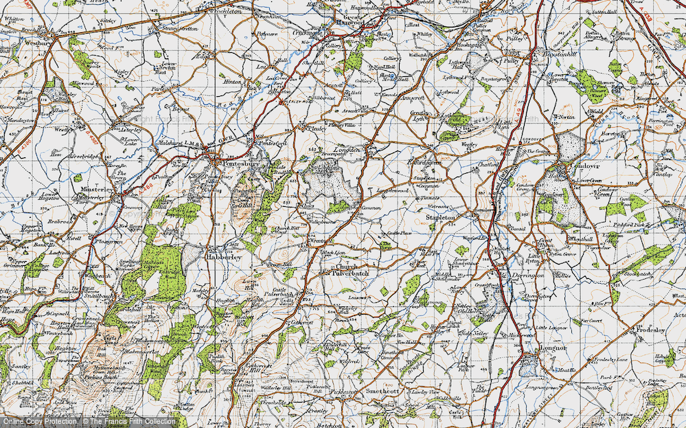 Old Map of Longden Common, 1947 in 1947