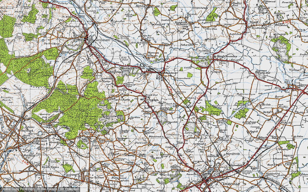 Old Map of Longdon, 1946 in 1946