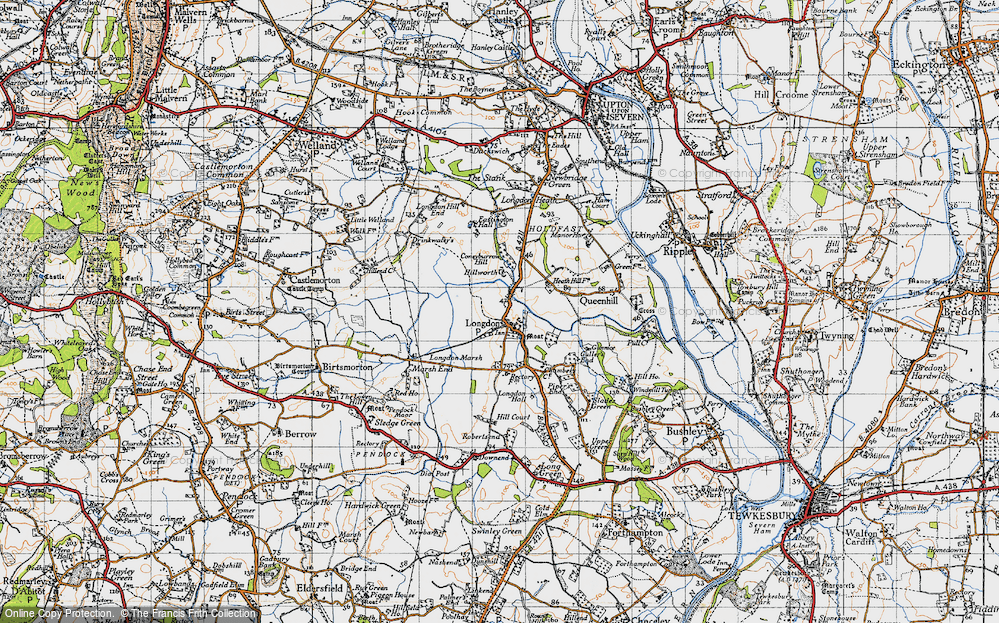 Old Map of Longdon, 1947 in 1947