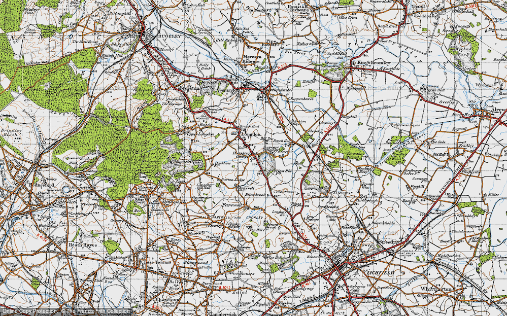 Old Map of Longdon Green, 1946 in 1946