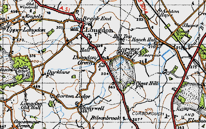 Old map of Longdon Green in 1946