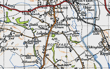 Old map of Longdon Heath in 1947