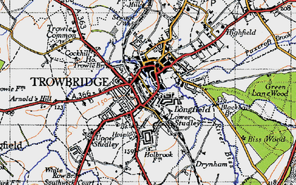 Old map of Longfield in 1946