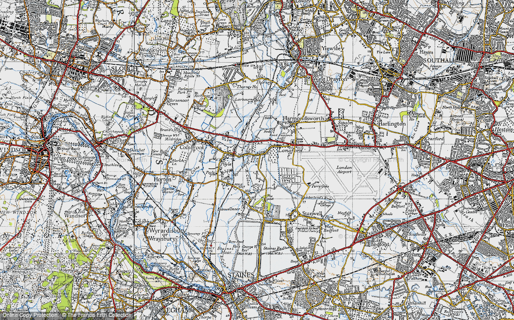 Old Map of Longford, 1945 in 1945