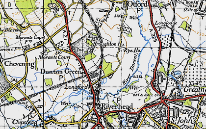 Old map of Longford in 1946