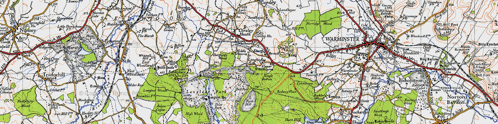 Old map of Longleat in 1946