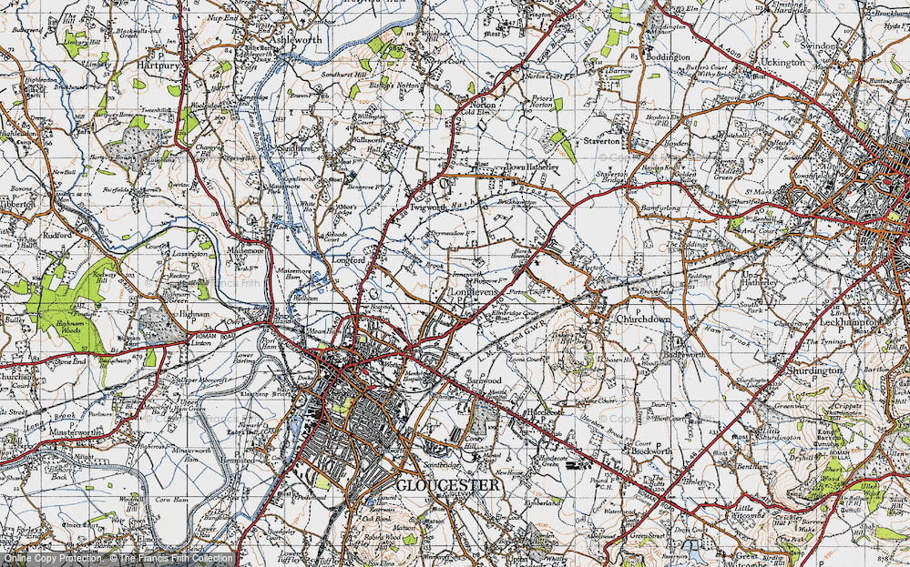 Old Map of Longlevens, 1947 in 1947