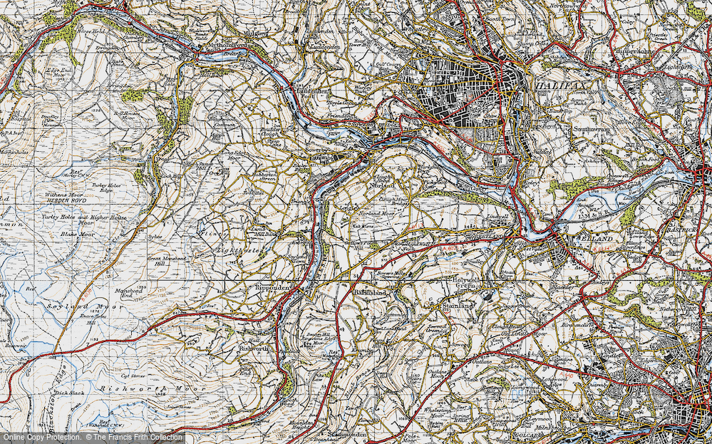 Old Map of Longley, 1947 in 1947