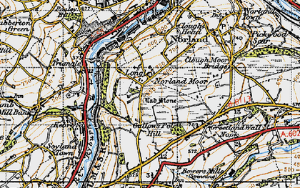 Old map of Longley in 1947