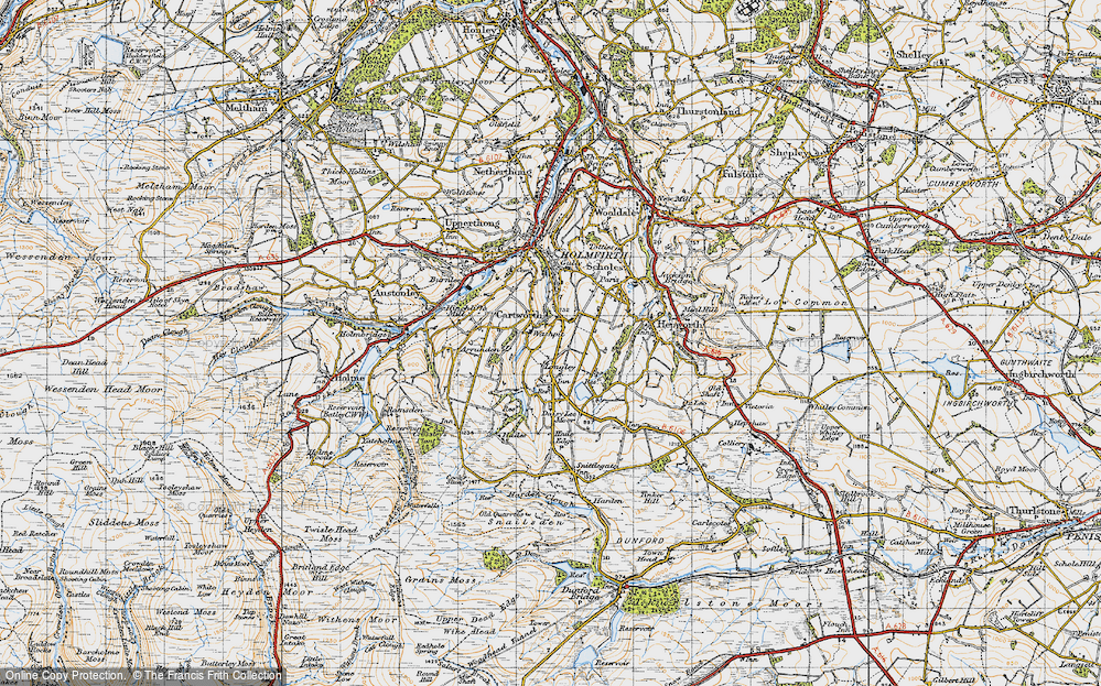 Old Map of Longley, 1947 in 1947