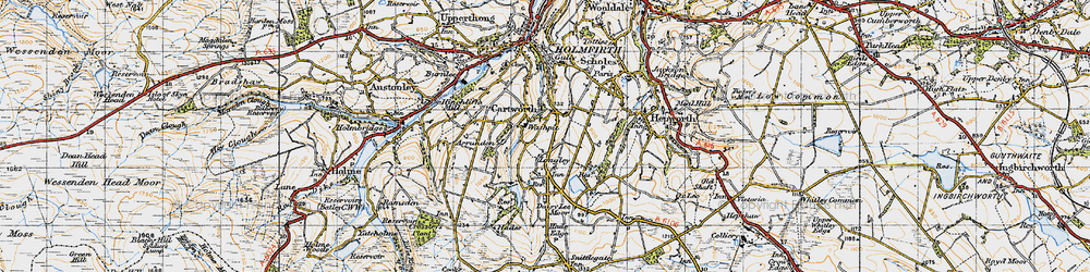 Old map of Longley in 1947