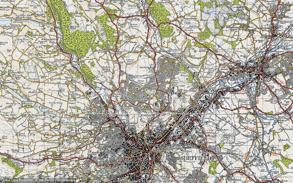Old Map of Longley, 1947 in 1947
