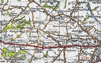 Old map of Whirleybarn in 1947